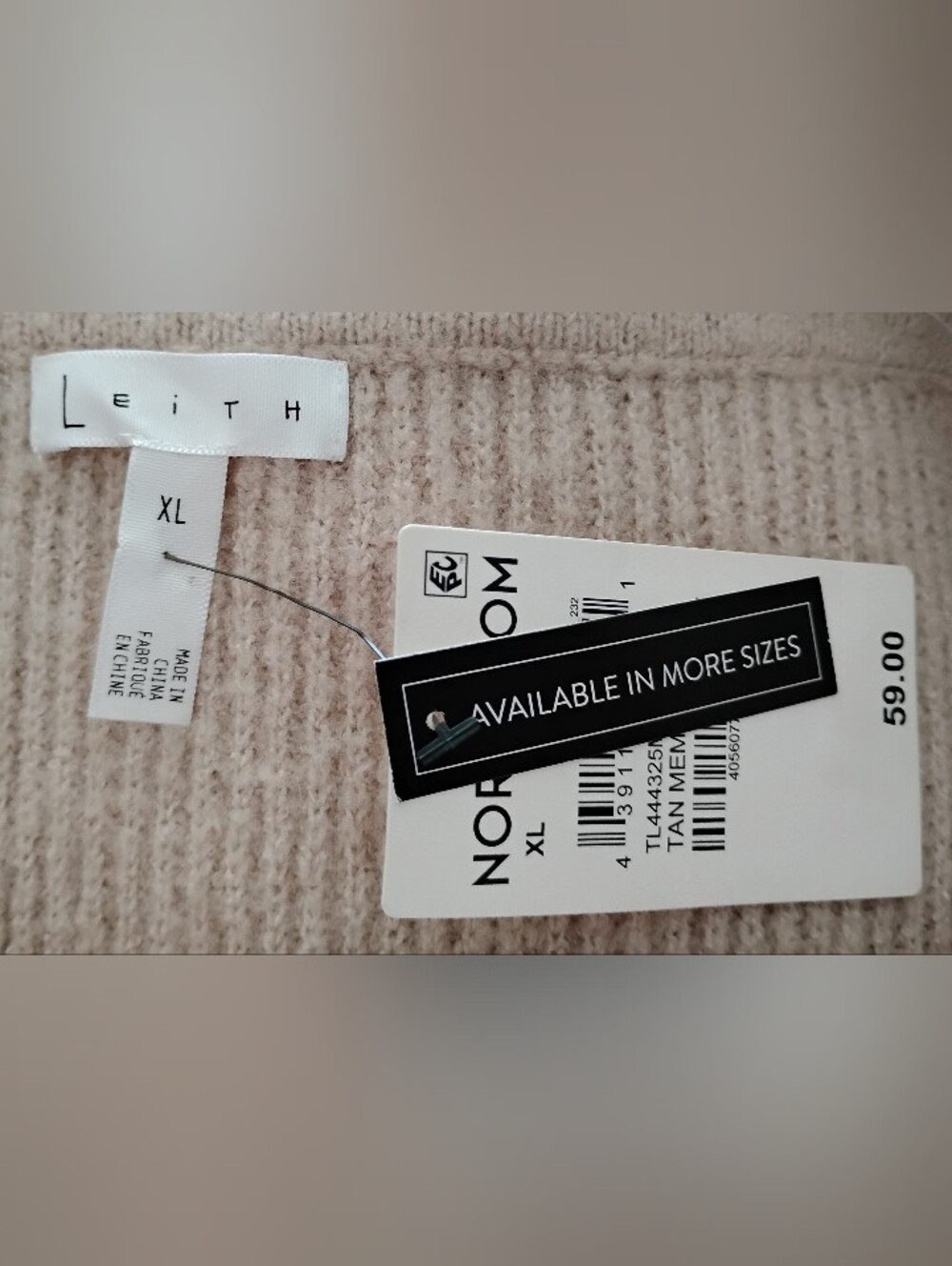 NWT (MSRP $59) Leith Women's Tan Memoir Split Sweater Midi Skirt Size XL cozy - Picture 14 of 16